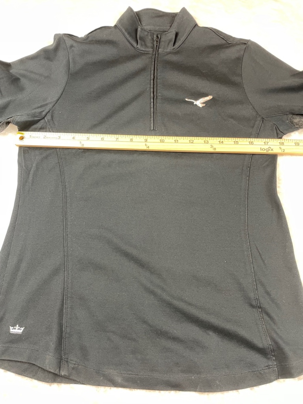 Peter Millar Crown Sport 1/4 Zip Pullover Womens M Black Golf Mesh Sleeve - Picture 3 of 6